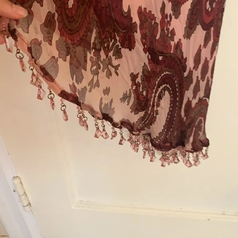 SOLD 💞 VINTAGE BETSEY JOHNSON SILK SLIP DRESS CRYSTALS NOISEMAKER SEQUIN RARE S - Picture 4 of 5